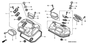 XL650V Крышка головки цилиндров