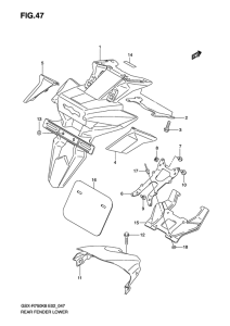 GSX-R750 Rear fender lower