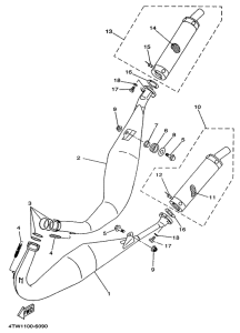 TZ250 Выхлопная система