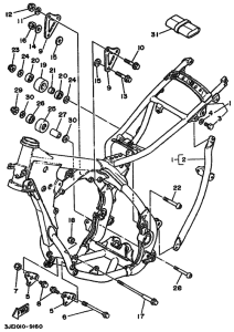 YZ250WR YZ250WRW Frame comp