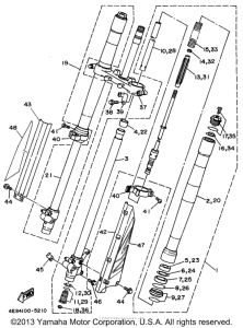 YZ80G1 Передняя вилка