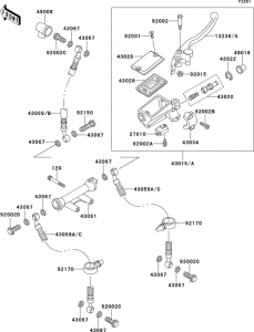 ZR550 Front master cylinder(zr550-b1 / b2)
