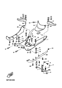 XN125 Support & repose pied