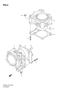 DL650 Цилиндр