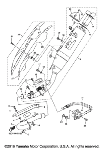 WR250R Выхлопная система