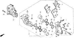 VFR750R Передний суппорт