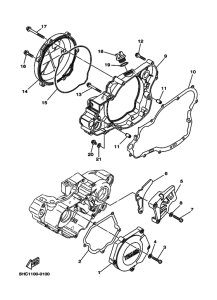 YZ250 YZ250M Crankcase cover ass`y  (v