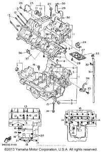 FZR600RA Картер двигателя
