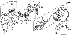 VT1100C3 Taillight unit ass`y
