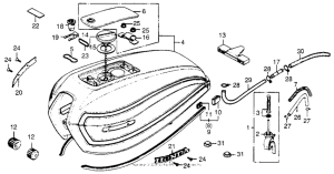 CB750 Топливный бак