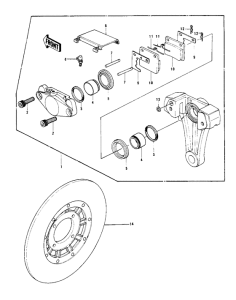 KZ1000 Передний суппорт