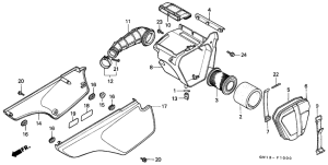 XR80R Air cleaner / side cover