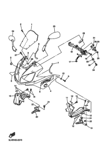 FZS1000 FZS10R Cowling comp