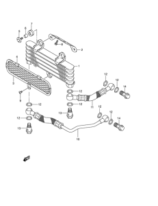 DL650 Масляный радиатор