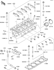 ZX750 Головка цилиндров