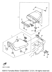 FZR600RHC Сиденье