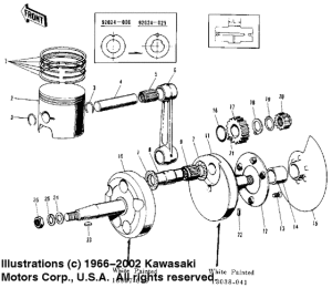  Crankshaft / piston / rotary valve