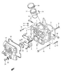 SV1000 Передняя головка цилиндров