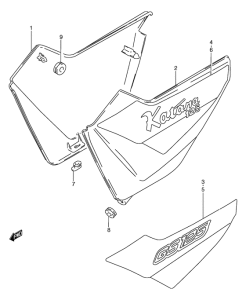 GS125 Обтекатель задний