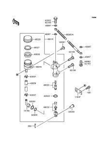 ZX400 Задний торм цилиндр