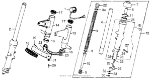 CB750 Передняя вилка