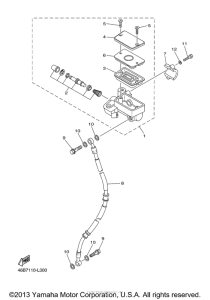 XV250ER Главный тормозной цилиндр