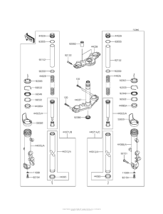 EX650 Передняя вилка