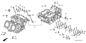 VFR750F Картер в сборе