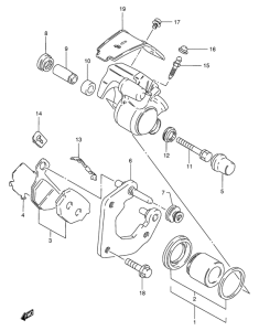 GS125 Передний суппорт тормозной