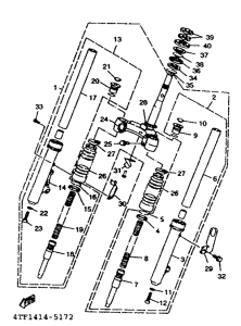 XC125K Передняя вилка
