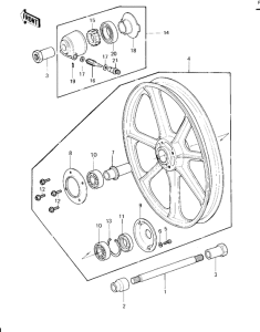 KZ650 Front wheel / hub