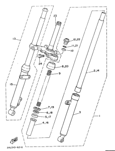 YSR50 Передняя вилка