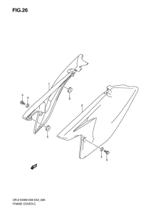 DR-Z125 Обтекатель задний