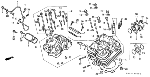 ATC250ES Головка цилиндров