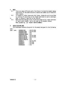 SV650 Catalog preface
