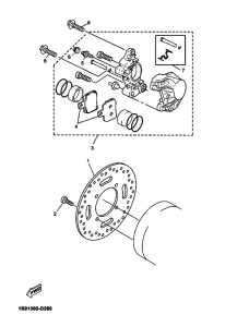 YP125R Задний суппорт