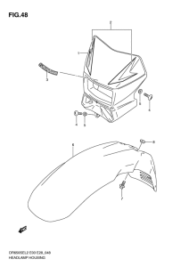 DR650 Фара головного света