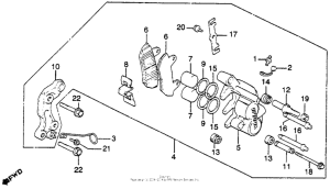 CM450 Cm450c / afront brake caliper