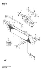 GSR750 (ABS) Радиатор