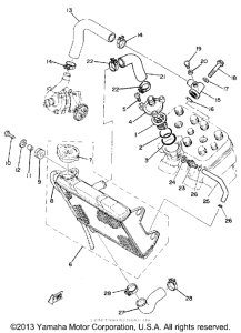 TZ250G Радиатор и Патрубки