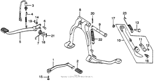 GL1000 Change pedal + brake pedal + stand