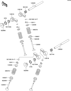 ZX400 Клапана