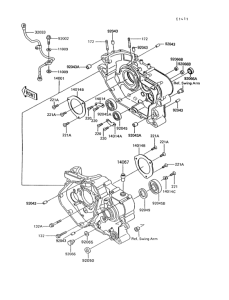 KL600 Картер двигателя
