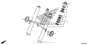 CRF50F Передняя вилка