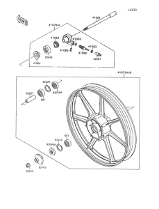 VN1500 Переднее колесо