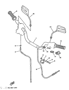 SR250 Manubrio . cable