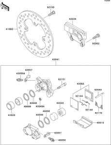 ZX1200 Задний тормоз