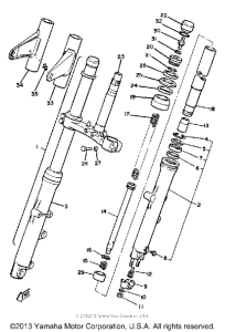 XS850G Передняя вилка