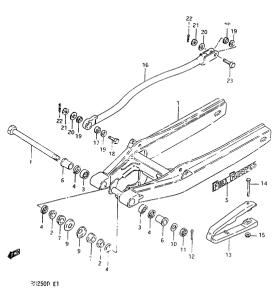 RM250 Rear swinging arm model z