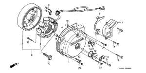 XR200R Left crankcase cover /  generator